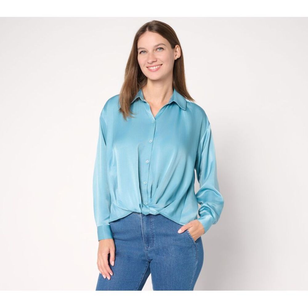 Me by Jennie Garth Women's Top Sz L Make Your Selection: AntiqueBlue